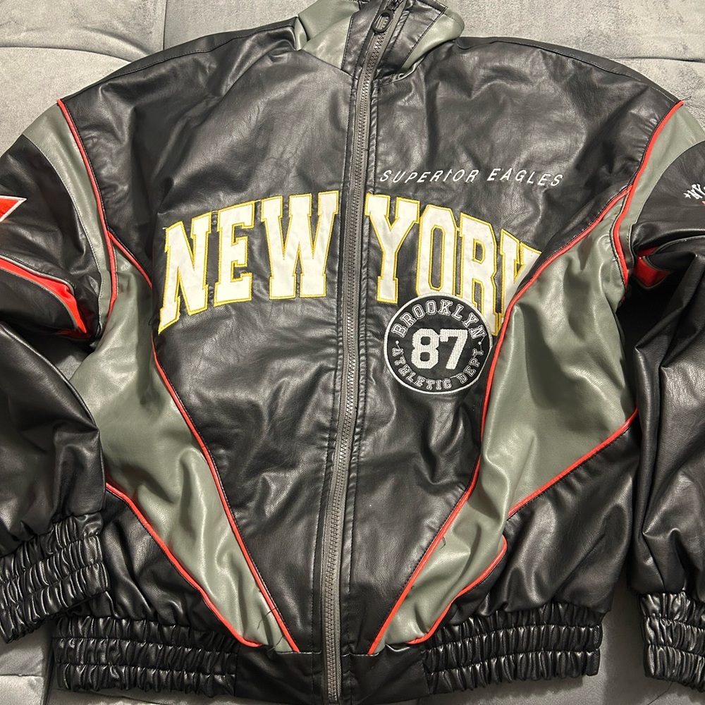 Vintage New York Superior Eagles Bomber Black Jacket